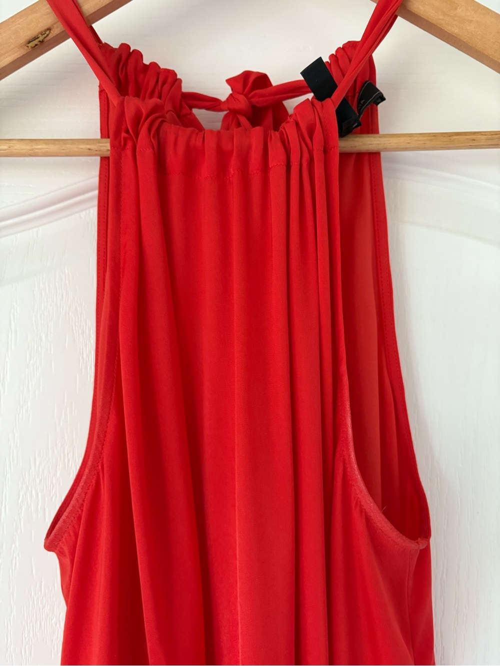 BCBGMaxAzria Orange Silk Midi Dress